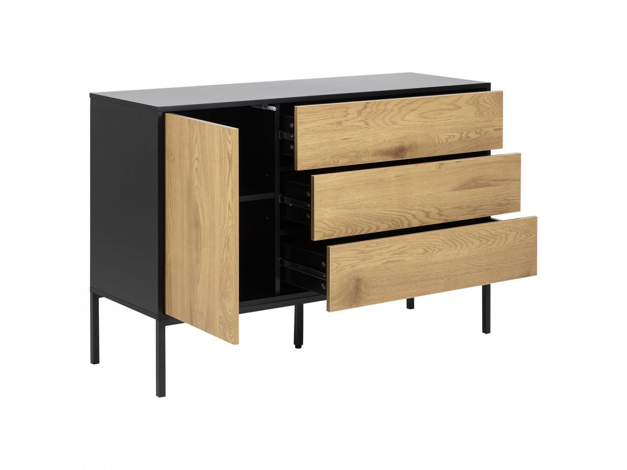 Credenza Saria 1 anta e 3 cassetti -7